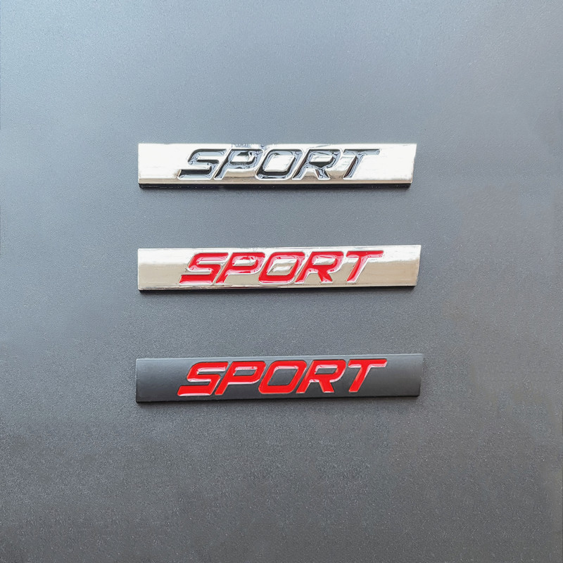 Outdoor Sport Logo - 3D Metal Black Chrome Logo Sport