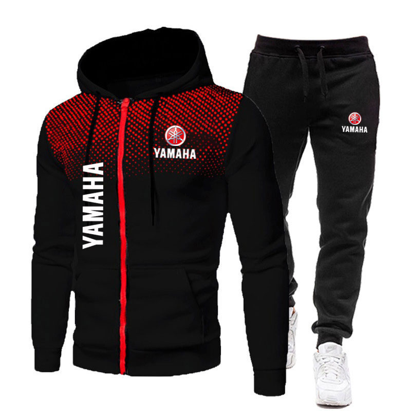 Outdoor Sport Hoodie - Yamaha Men's Sets Logo Print Spring