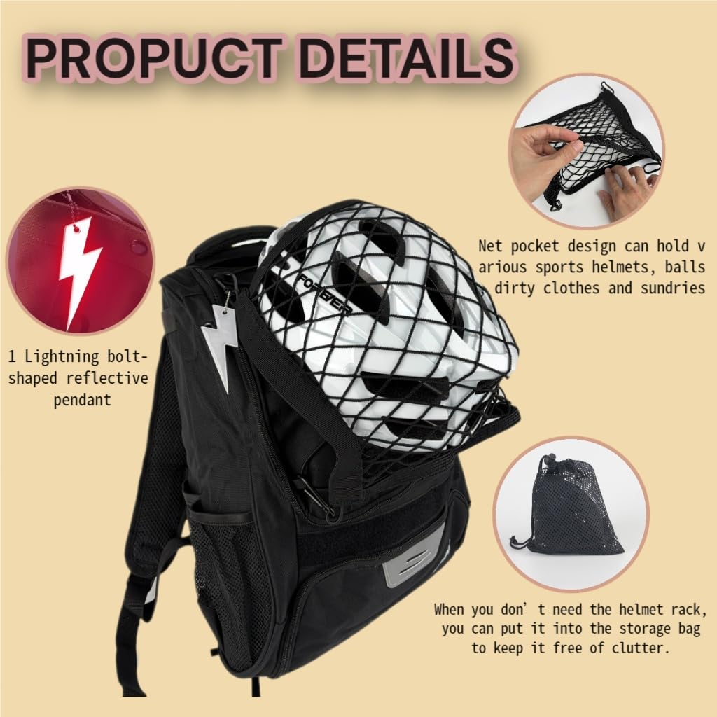 Outdoor Sports Net - Sports Backpack Helmet Hanger Mesh Storage