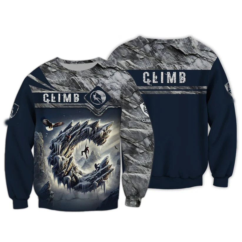 Men's 3D Climbing Print T Shir - Outdoor Sport Club review and price